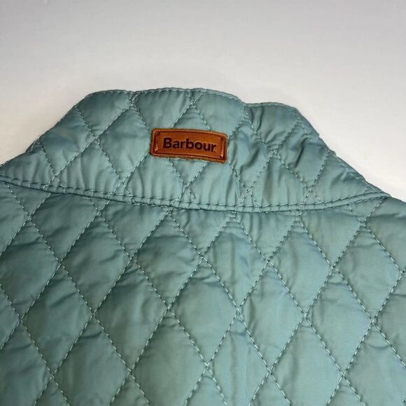 Barbour Brush Gilet Vest in Blue w Floral Detail Womens US Size 6 EUC Classic - Picture 3 of 10
